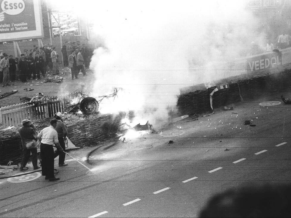 24h Le Mans 1955, Unfall, Crash, Tragödie, Feuer, Pierre Levegh