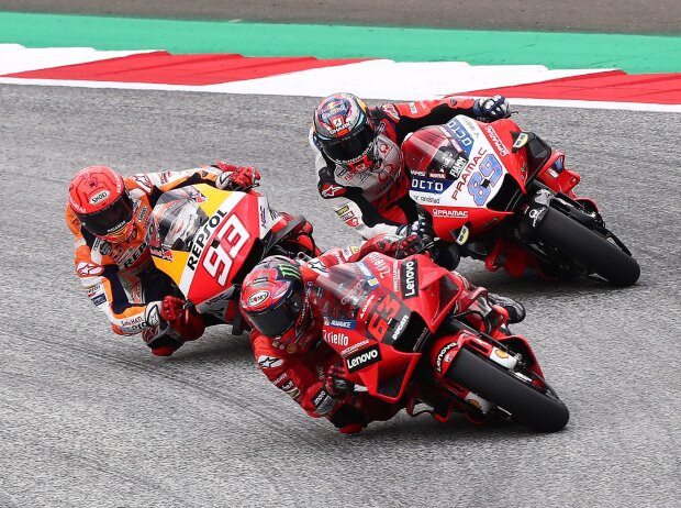 Francesco Bagnaia, Marc Marquez, Jorge Martin