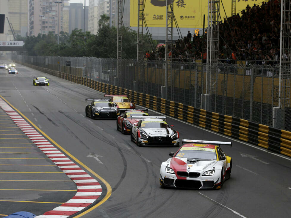 GT3-Autos auf dem Guia Circuit beim GT-Weltcup in Macau 2019