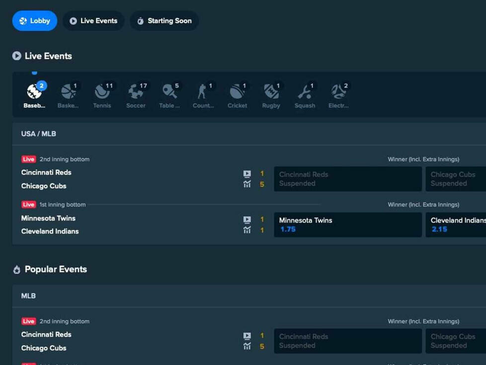 Screenshot von Stake.com