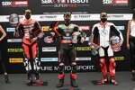 Tom Sykes, Jonathan Rea und Scott Redding 