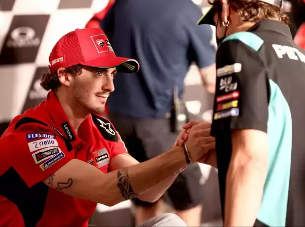 Francesco Bagnaia, Valentino Rossi Titel-Bild zur News: Francesco Bagnaia, Valentino Rossi