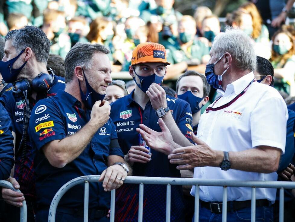 Christian Horner, Helmut Marko, Max Verstappen