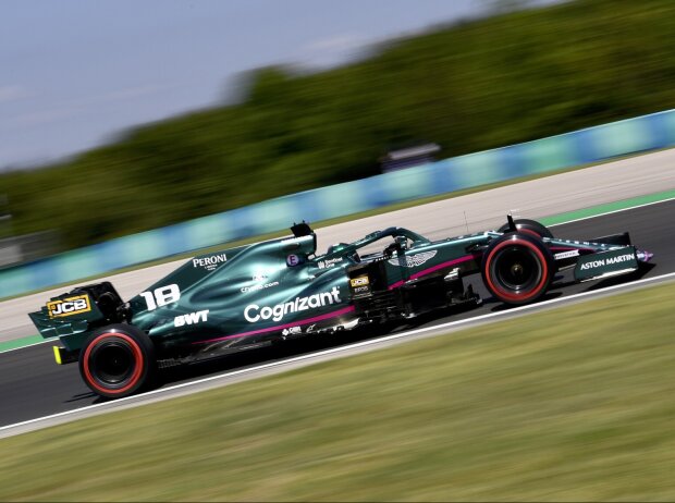 Lance Stroll (Aston Martin) auf dem Hungaroring in Budapest (Ungarn) Lance Stroll (Aston Martin) auf dem Hungaroring in Budapest (Ungarn)