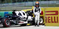 Yuki Tsunoda (AlphaTauri) nach seinem Trainingsunfall beim Formel-1-Rennen in Budapest (Ungarn)