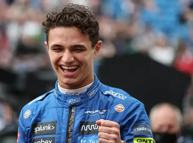 Titel-Bild zur News: Lando Norris (McLaren) vor dem Formel-1-Rennen in Silverstone