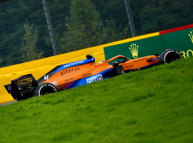 Titel-Bild zur News: Lando Norris (McLaren) im Freien Training beim Formel-1-Rennen in Spa-Francorchamps