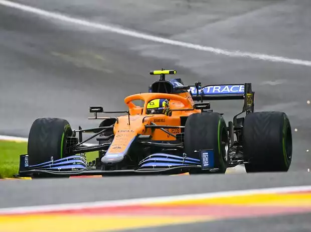 Lando Norris (McLaren) im Freien Training zum Formel-1-Rennen von Spa-Francorchamps 2021 Titel-Bild zur News: Lando Norris (McLaren) im Freien Training zum Formel-1-Rennen von Spa-Francorchamps 2021