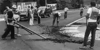 Asphaltarbeiten in Spa 1985