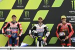 Romano Fenati (Max Racing), Gabriel Rodrigo (Gresini) und Riccardo Rossi (BOE) 