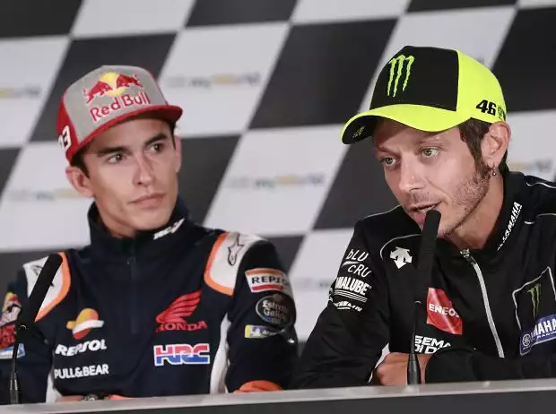 Titel-Bild zur News: Marc Marquez, Valentino Rossi
