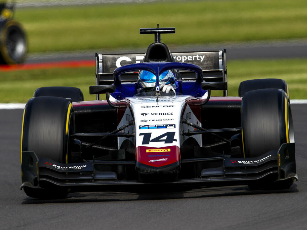 David Beckmann beim Rennen der Formel 2 in Silverstone 2021