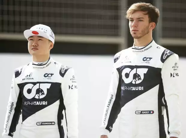 Titel-Bild zur News: Yuki Tsunoda, Pierre Gasly