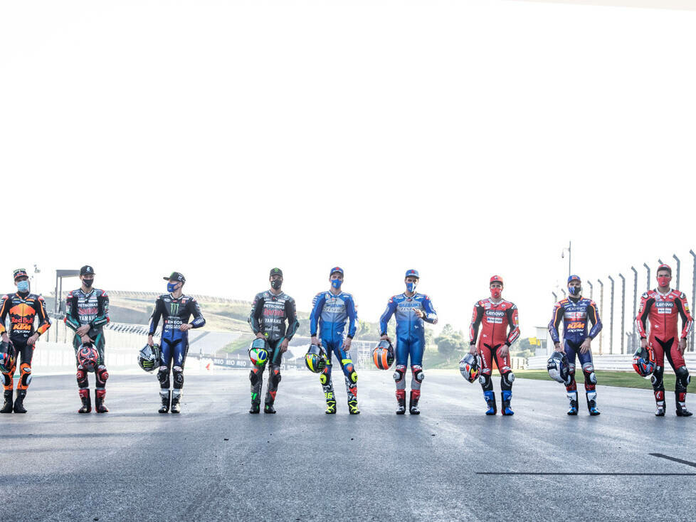 Die neun MotoGP-Rennsieger 2020: Brad Binder, Fabio Quartararo, Maverick Vinales, Franco Morbidelli, Joan Mir, Alex Rins, Andrea Dovizioso, Miguel Oliveira, Danilo Petrucci