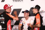 Aleix Espargaro (Aprilia), Pol Espargaro (Honda) und Maverick Vinales (Aprilia) 