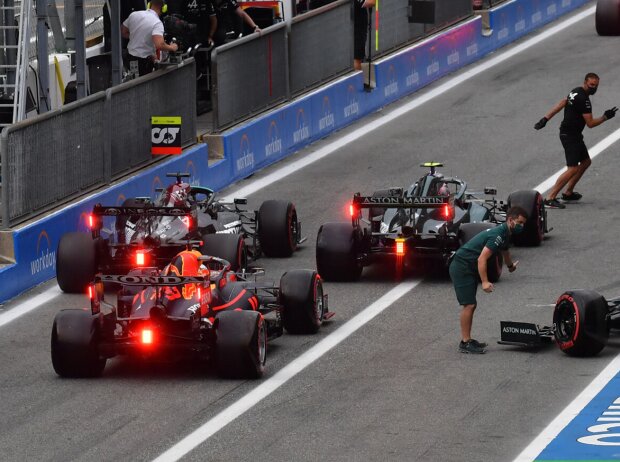 Chaos in der Boxengasse beim Formel-1-Rennen von Italien in Monza 2021