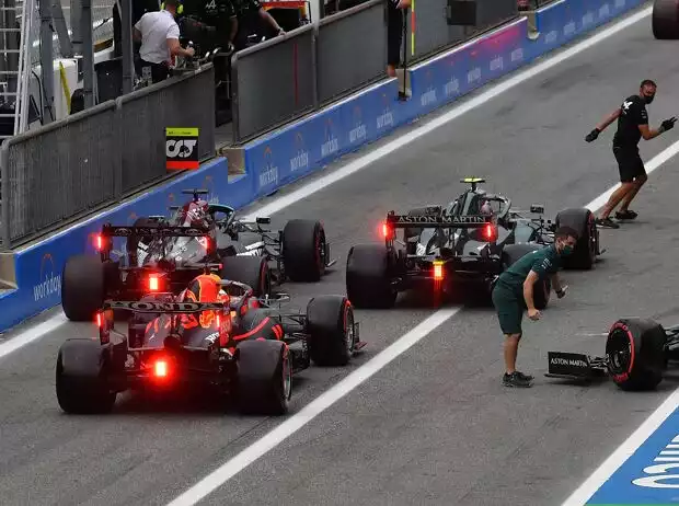 Chaos in der Boxengasse beim Formel-1-Rennen von Italien in Monza 2021 Titel-Bild zur News: Chaos in der Boxengasse beim Formel-1-Rennen von Italien in Monza 2021