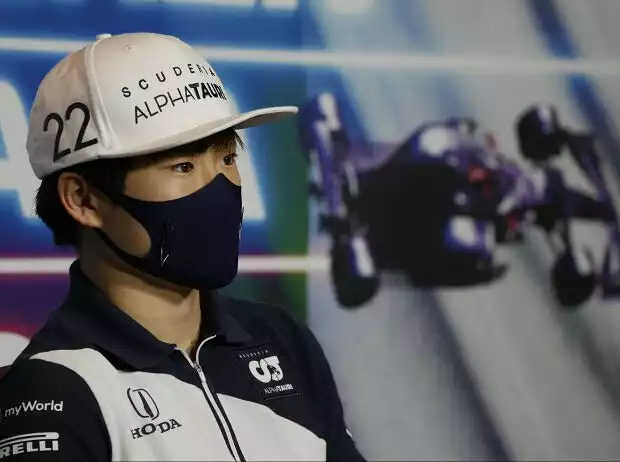 Yuki Tsunoda (AlphaTauri) bei der Pressekonferenz in Zandvoort (Niederlande) 2021 Titel-Bild zur News: Yuki Tsunoda (AlphaTauri) bei der Pressekonferenz in Zandvoort (Niederlande) 2021