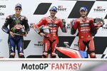 Francesco Bagnaia (Ducati), Jack Miller (Ducati) und Fabio Quartararo (Yamaha) 