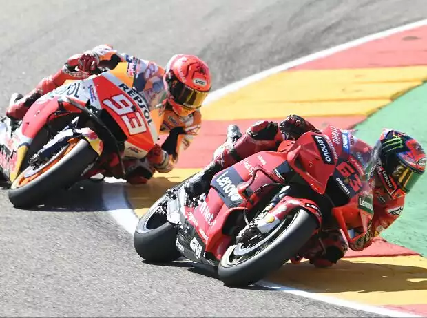 Francesco Bagnaia, Marc Marquez Titel-Bild zur News: Francesco Bagnaia, Marc Marquez