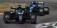 Lance Stroll im Aston Martin vor Fernando Alonso im Alpine beim Grand Prix von Italien der Formel 1 2021 in Monza