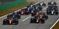 Formel-1-Start in Monza zum Grand Prix von Italien 2021 mit Daniel Ricciardo und Max Verstappen in Reihe eins