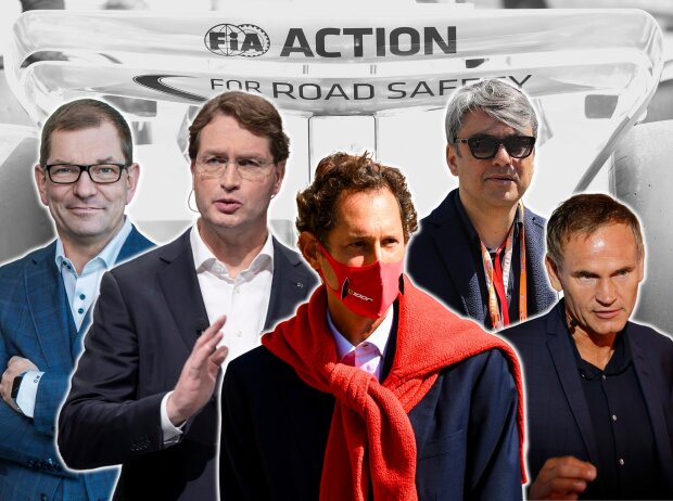 Titel-Bild zur News: Markus Duesmann (Audi), Ola Källenius (Daimler), John Elkann (Ferrari), Luca de Meo (Renault) und Oliver Blume (Porsche)