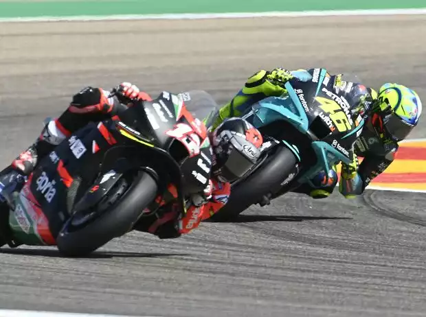 Titel-Bild zur News: Maverick Vinales, Valentino Rossi