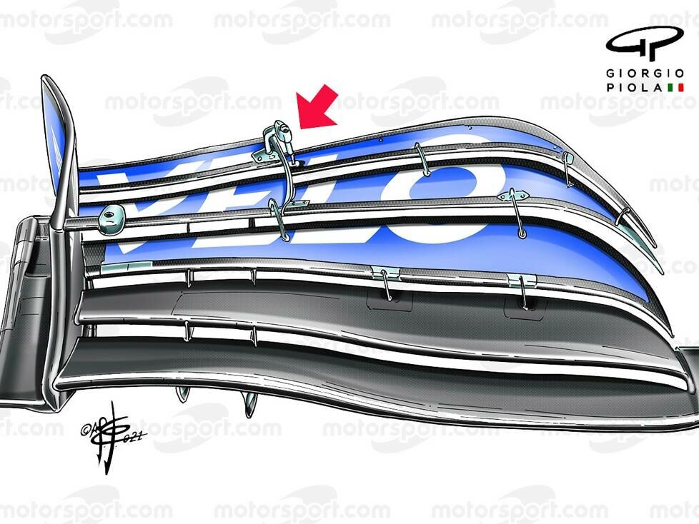 Frontflügel des McLaren-Mercedes MCL35M