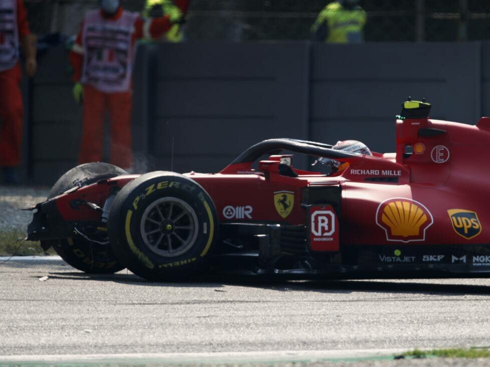 Carlos Sainz nach seinem Unfall in Monza