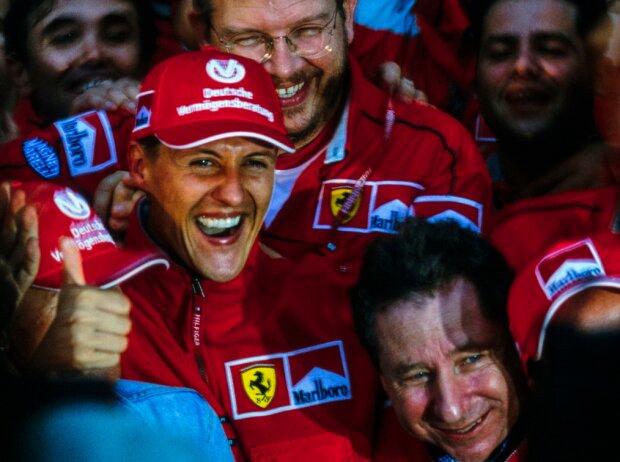 Titel-Bild zur News: Michael Schumacher, Ross Brawn, Jean Todt