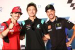 Francesco Bagnaia (Ducati), Valentino Rossi und Franco Morbidelli (Yamaha) 