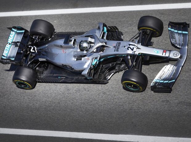 Titel-Bild zur News: Nikita Masepin bei einem seiner vielen Tests im Formel-1-Mercedes, hier im Jahr 2019 in Barcelona