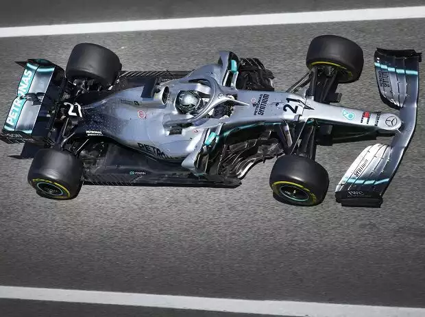 Nikita Masepin bei einem seiner vielen Tests im Formel-1-Mercedes, hier im Jahr 2019 in Barcelona Titel-Bild zur News: Nikita Masepin bei einem seiner vielen Tests im Formel-1-Mercedes, hier im Jahr 2019 in Barcelona