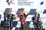 Francesco Bagnaia (Ducati), Fabio Quartararo (Yamaha) und Enea Bastianini (Esponsorama) 