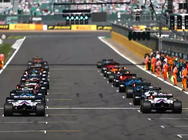 Titel-Bild zur News: Startaufstellung zum GP Großbritannien 2021 in Silverstone