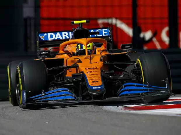 Lando Norris (McLaren MCL35M) im Training der Formel 1 in Sotschi 2021 Titel-Bild zur News: Lando Norris (McLaren MCL35M) im Training der Formel 1 in Sotschi 2021