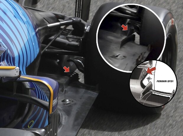 Unterboden-Kanten am Williams FW43B aus der Formel-1-Saison 2021