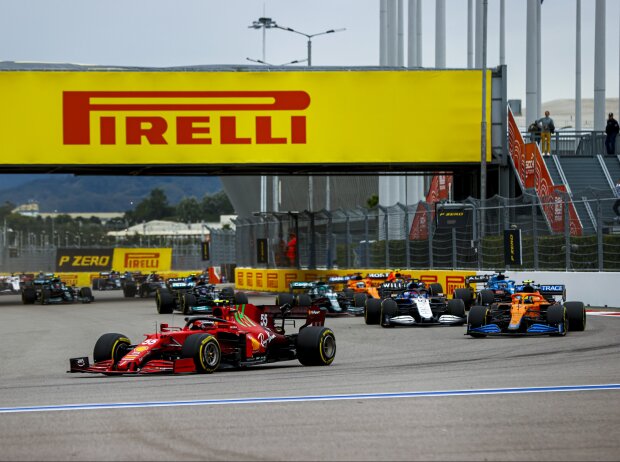Titel-Bild zur News: Carlos Sainz, Lando Norris, George Russell, Fernando Alonso, Daniel Ricciardo