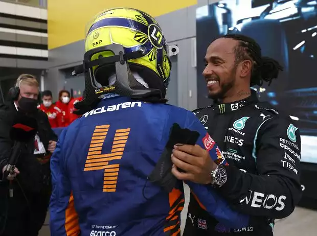 Lando Norris, Lewis Hamilton Titel-Bild zur News: Lando Norris, Lewis Hamilton