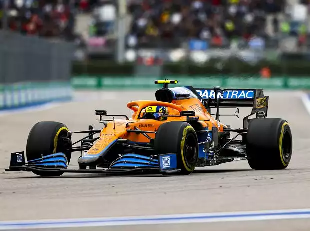 Lando Norris (McLaren MCL35M) im Formel-1-Rennen von Russland in Sotschi 2021 Titel-Bild zur News: Lando Norris (McLaren MCL35M) im Formel-1-Rennen von Russland in Sotschi 2021