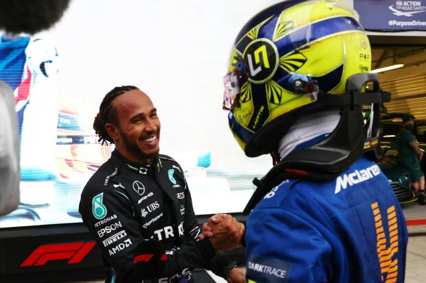 Lando Norris Lewis Hamilton McLaren McLaren F1Mercedes Mercedes F1 ~Lando Norris (McLaren) und Lewis Hamilton (Mercedes) ~ 