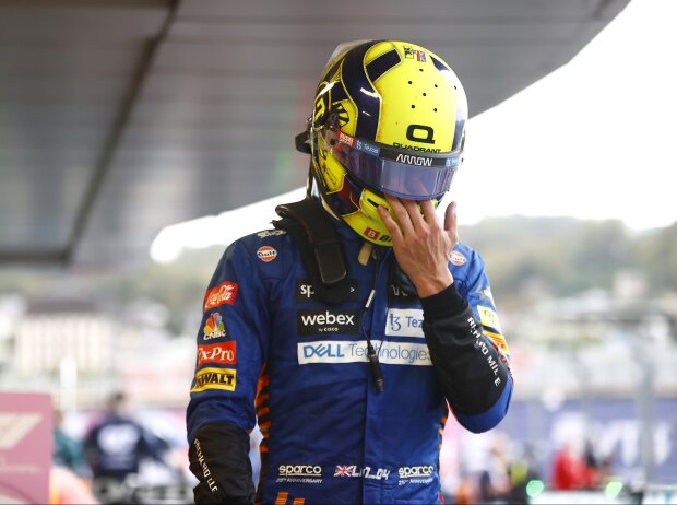 Große Enttäuschung bei Lando Norris (McLaren) nach dem Grand Prix von Russland in Sotschi 2021