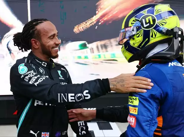 Lando Norris, Lewis Hamilton Titel-Bild zur News: Lando Norris, Lewis Hamilton