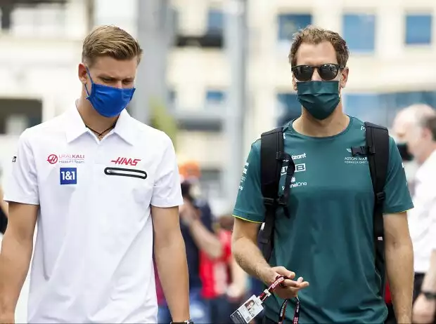 Titel-Bild zur News: Mick Schumacher, Sebastian Vettel