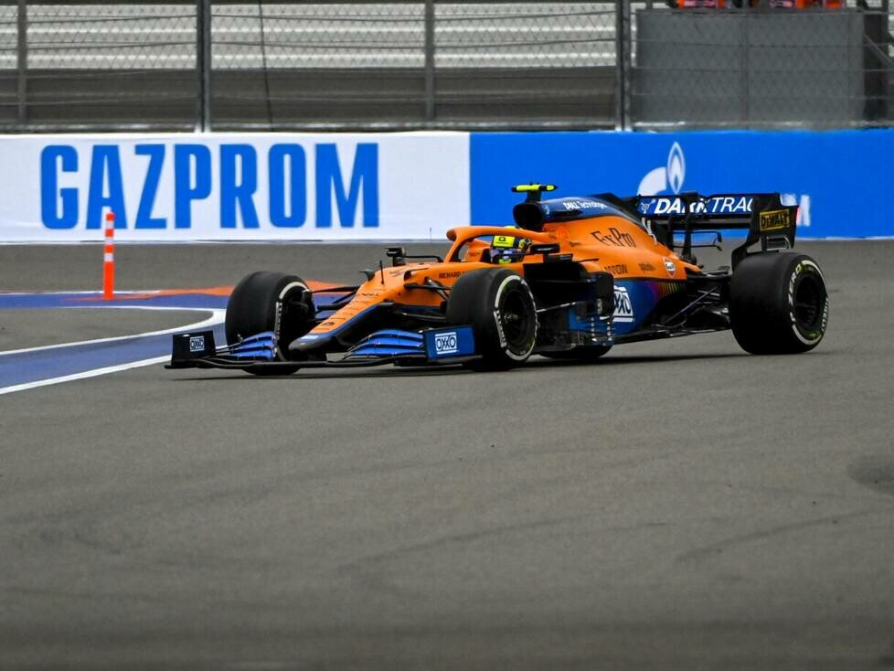 Lando Norris im McLaren MCL35M in Sotschi