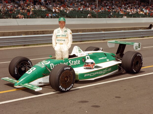 Teo Fabi im March-Porsche beim Indy 500 der CART-Saison 1989 Teo Fabi im March-Porsche beim Indy 500 der CART-Saison 1989