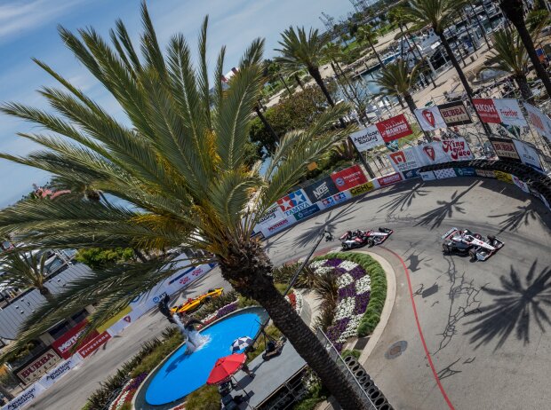 IndyCar-Action auf dem Stadtkurs in Long Beach