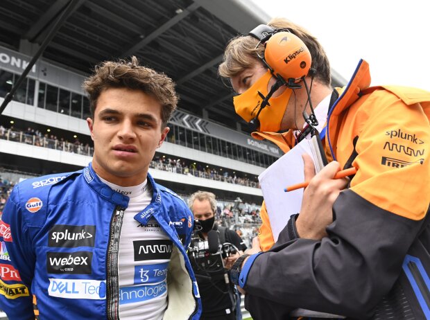 Titel-Bild zur News: Lando Norris (McLaren) vor dem Formel-1-Rennen von Russland in Sotschi