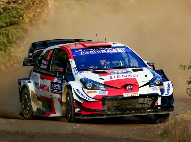 Elfyn Evans im Toyota Yaris WRC bei der Rallye Finnland 2021 Titel-Bild zur News: Elfyn Evans im Toyota Yaris WRC bei der Rallye Finnland 2021